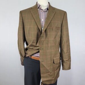 Innocenti Tom James Men's‎ Sport Coat Blazer Three Button Brown about 44R
